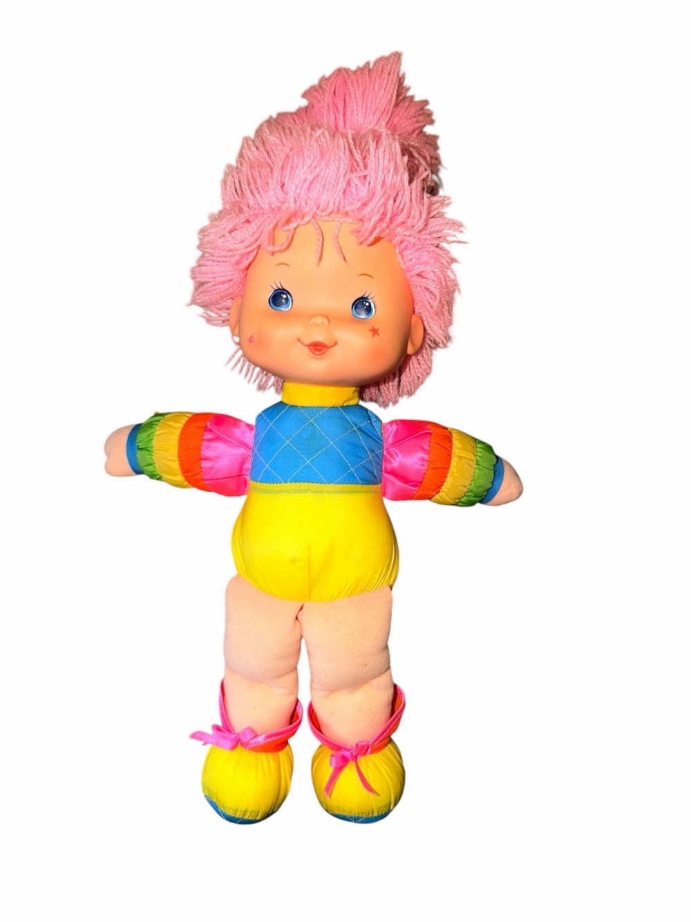 Vintage Rainbow Brite Tickled Pink Doll 1983 Mattel Plush Pink Hair